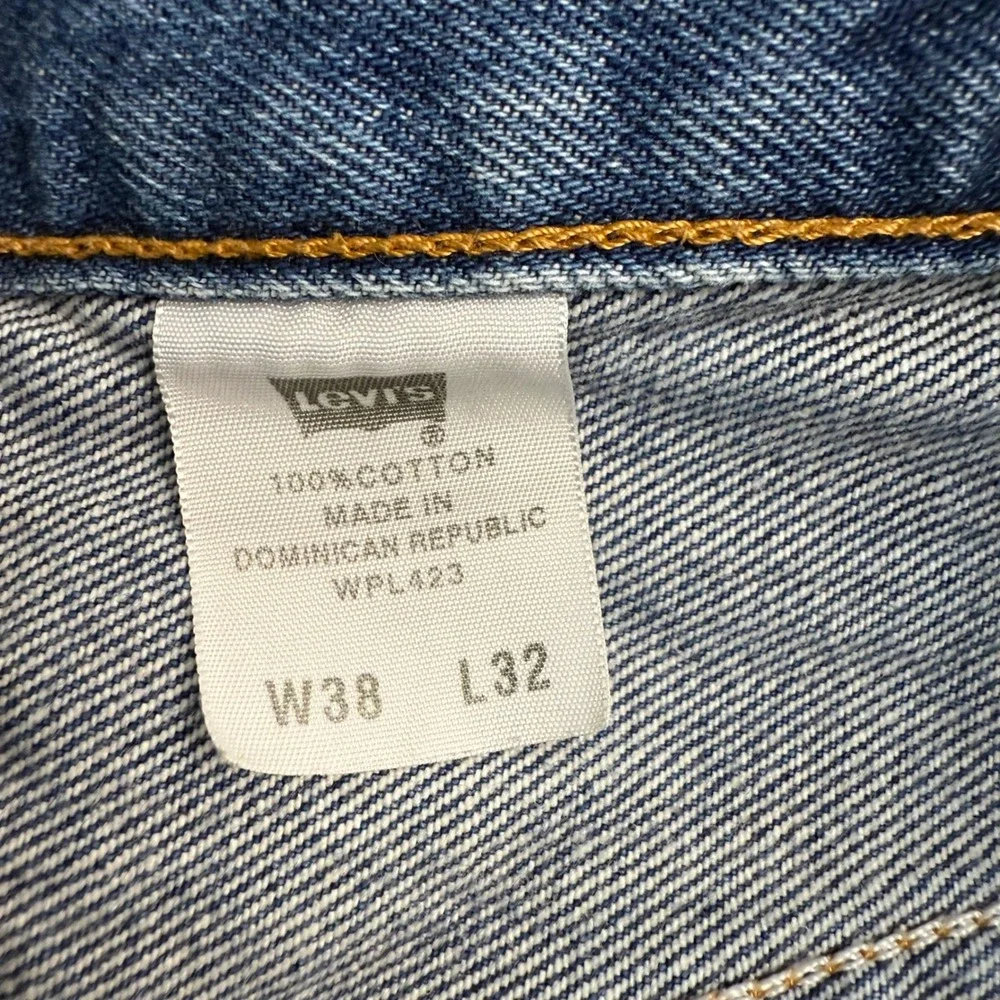 Levis 501XX Mens Vintage 38x32 (36x29) Blue Straight Leg Jeans‎ Y2K Button Fly